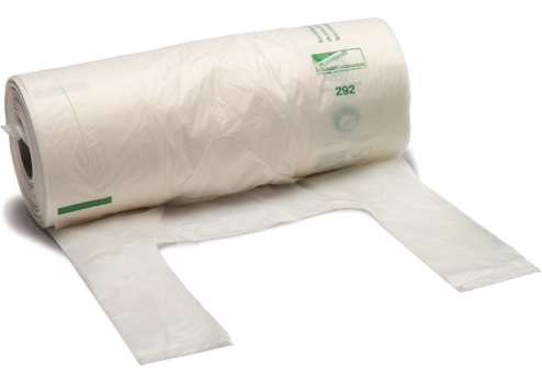 BUSTE SHOPPERS BIOCOMP. CON MANICO 30LT.ROTOLOX250
